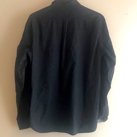 ProjekRaw navy/black patterned shoulder detail contrast cuff front pocket EUC - Picture 3 of 13